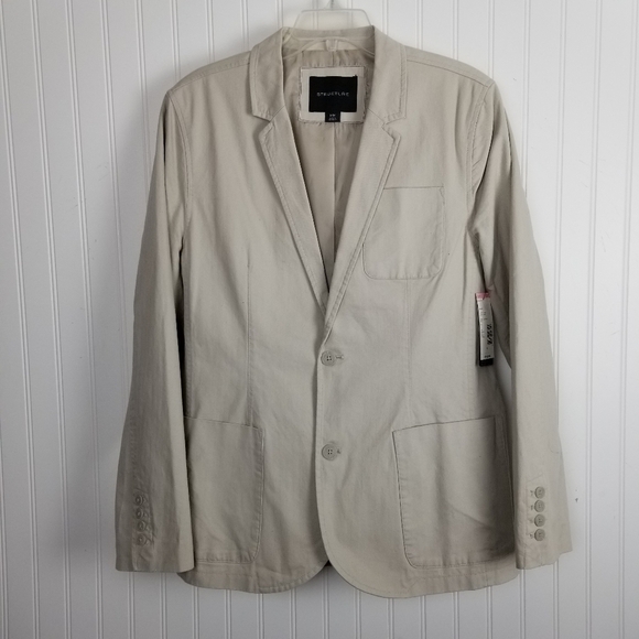 Structure Mens Modern Fit Smart Casual Sport Coat Size Medium Two Button Preppy - Picture 15 of 15
